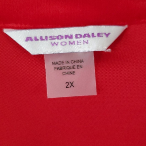Allison Daley Woman Red Velour Jacket - Picture 2 of 6